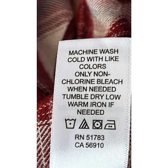 Maurices women’s XL Red & White Plaid Collared Button Up Shirt - Picture 6 of 9